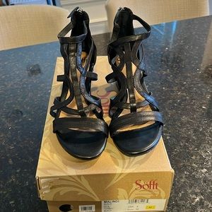 Sofft black wedge sandal